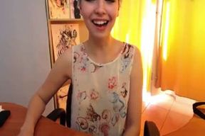 super-cute Brief Hair college-aged age teenie tgirl Taunting And Jizzing On webcamera