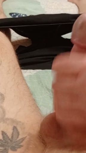 mother-in-law loves to milk my cock before work and watch me cum   Clip 1
