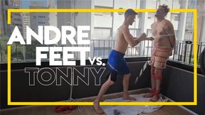 Andre Feet versus Tonny (1080p) Gay Domination - Gay Bondage - Wrestling - Foot Fetish - Twink - BDSM