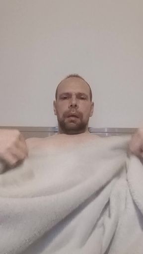 I hide my big erection under the blanket