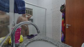 Camera on Hot Stepcousin in the Shower - I Can’t Wait to Fuck Her