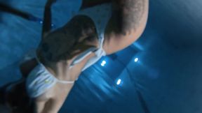 Underwater Swim at Night