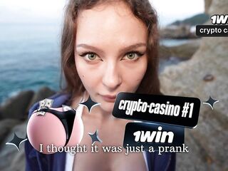 POV: Anal with stranger on the rocks. Anal creampie. Public Sex.