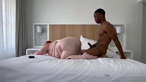 BBW Julie Ginger gets a warm creampie from young BBC Cory Strokes