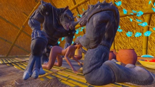 Two Furry Alien Fuck My Wife Double Anal