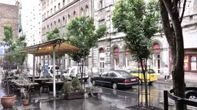 Milf sucks a huge cock then rides it deep on the sofa