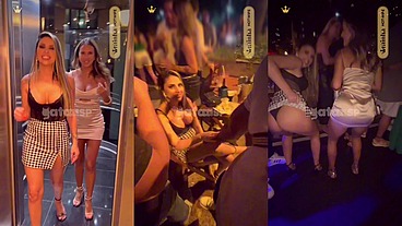 Duas casadas gostosas na balada pegando o negão dotado BBC de jeito com os cornos mansos assistindo tudo