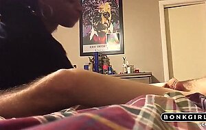 Black girlfriend blow and deepthroat