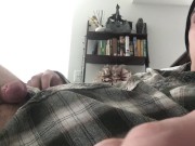 Accidental Self Facial During JOI "give me your cums"