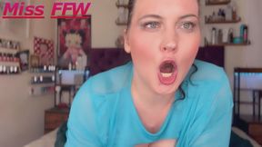 Miss FFW has a can of cola and burps loudly