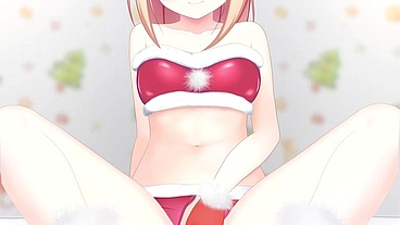 Merry Christmas! Cute Santa's footjob [Hentai Anime]