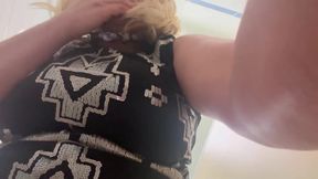 New Year Public Toilet Pissing, Masturbate and Dirty Talk