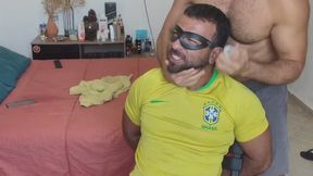 Obsessed Fan Ambushes & Restrains Star Football Player: Demanded Handjob & Explosive Edging