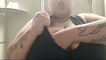 The naughty BBW got horny at the gym.