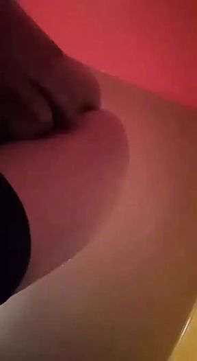 Sissy playing with her butt and clit