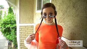 petite coed carmen rae gets face fucked by big fat cock