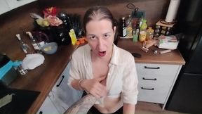 Horny Step Mom Adi fucking hard on kitchen room