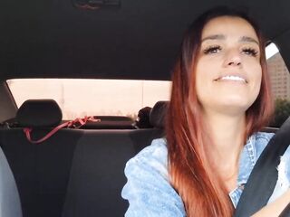 Lewd app driver caught passenger masturbating from behind and banged him out of a cock rubber!