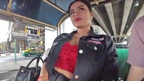 Cute Thai teen amateur taken on a Tuk Tuk ride for sex in a hotel