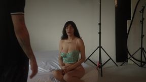 from photoshoot to fuckfest: the model chooses the assistant s cock