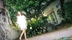 Innocent-looking hairy twat absorbs a hard pounding