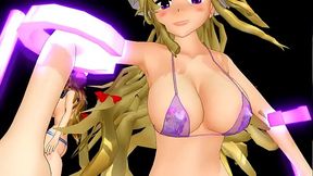 Touhou MMD Anime Boobies Battle With Extreme Full BBA Action