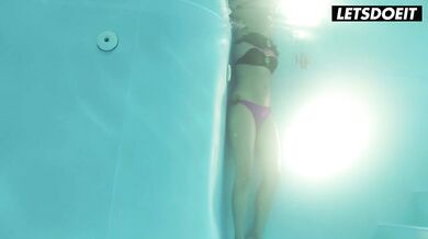 Horny Babe Coco De Mal Takes Big Cock By The Pool - LETSDOEIT