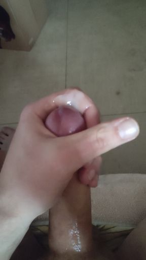 Horny jerking off and cumming