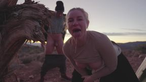 Sunset Blowjob and Huge Cumshot