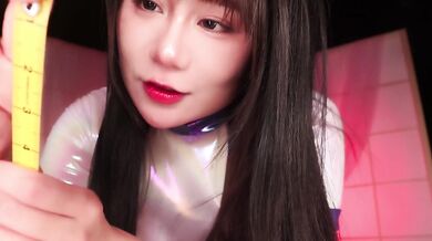 ASMR Hot Girl Oil Full Body Massage & Ear Eating in First Class by Flight Attendant