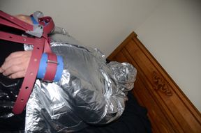 Jun 14 2022 - Rubber Boy gets tied up &amp; breath controlled in silver nylon