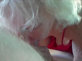Granny Eating her lover's cock