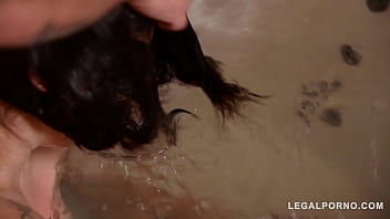 Defiant bondage babe Lucia Love humiliated to the extreme in the bathtub GP543