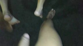 ela ficou destruida., a noite foi do jeito que minha submissa gosta, cu arrombado muito tapa na cara, bunda vermelha de apanhar, engasgo com o pau na garganta esporrada na boca e ela engolindo