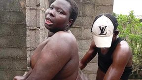 Two Thuggish guys fuck a chubby bottom in an uncompleted building