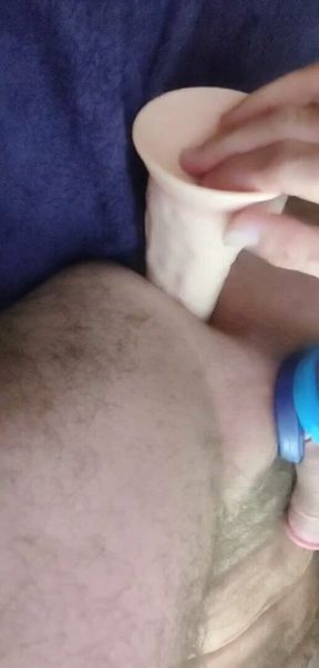 Spun out dildo play
