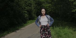 Golden shower and squirting on a road on saturday morning. Nylon stockings and garter belt as always, mandatory.