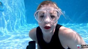 Underwater Wetsuit &amp; Mask Fetish Filling, Bubbles &amp; Breath Control