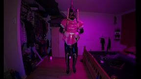 Sissy Maid Stuck in Self Bondage
