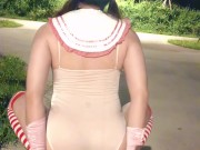 pee pissing self in park