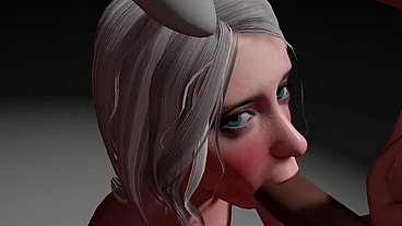 White Bunny Blowjob