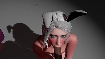 White Bunny Blowjob