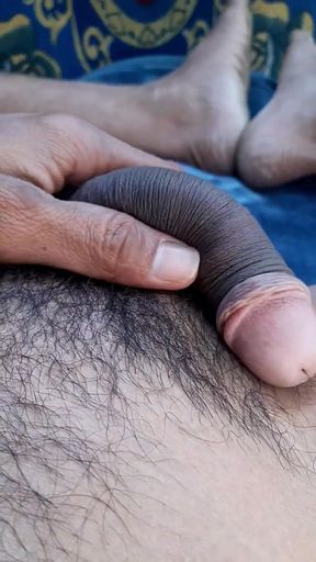 Soft Black Cock Handjob Massage Indian Man Fuck