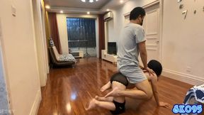 Ponyplay and donkey ride an underwear ponygirl #SK095