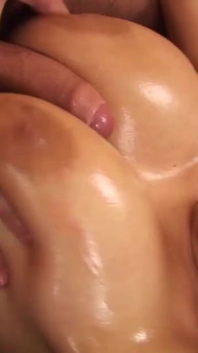 hot blonde teen massages a big cock with her big tits   Clip 2