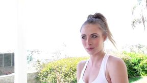 kyler quinn swallows cumshot after creampie ride