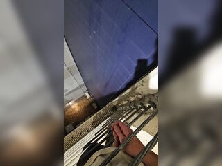 Outdoor urinate from parking garage