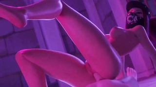 3D Anime: KDA Ahri Akali Group Sex Three-Way Uncensored