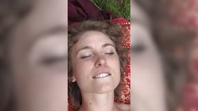 Blonde Beauty Close Up Ejaculate Face