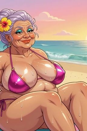 Sexy Big Boobs on Beach